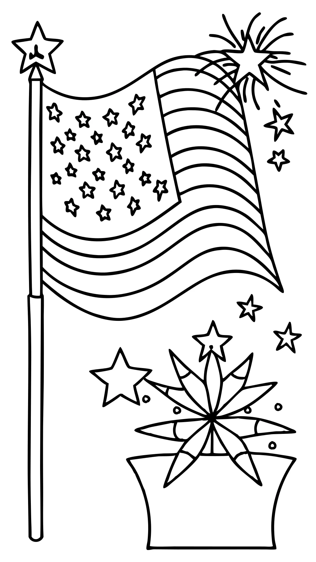 coloriage de drapeau américain imprimable gratuitement